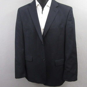 Lord & Taylor Boys‎ Sport Coat Size 20R Black Wool Blend Blazer Single Vent